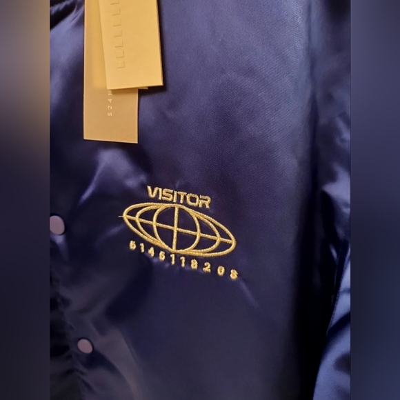 Electric Blue Bomber with awesome Back embroidery by 'Visitor On Earth'. - Picture 4 of 7